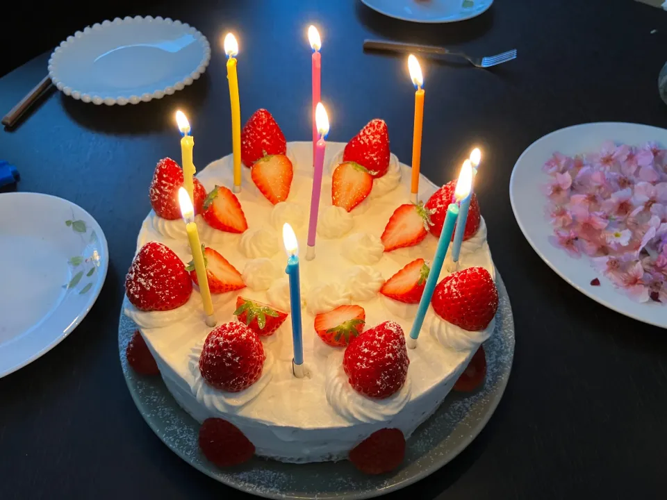 ＊ちびたん９歳お誕生日ケーキ🎂＊|＊抹茶＊さん