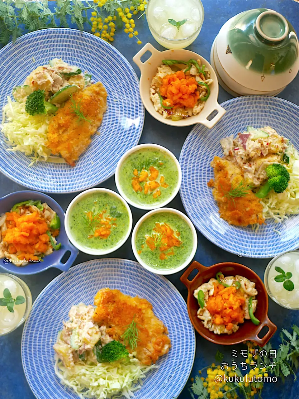ミモザ風ランチ〜国際ミモザデーのおうちごはん|kukulutomo ❁𓎪 ⡱𓎩‎𐩢𐩺𓎪 ⡱さん