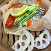 鯛の塩麹蒸しオイルレモンかけ|sonokoさん