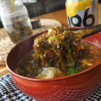 もずくと水餃子のふかひれｽｰﾌﾟ