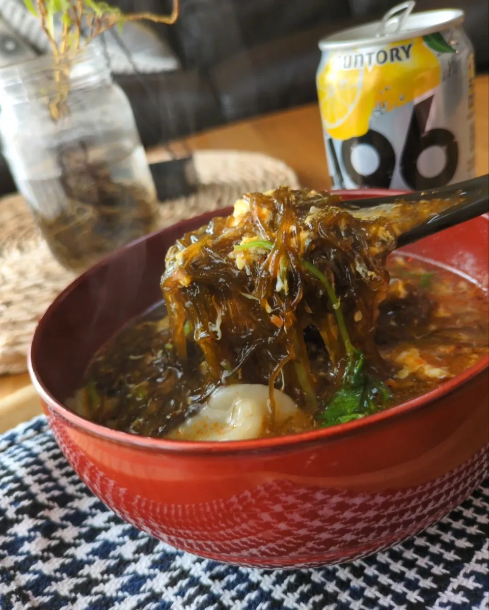 もずくと水餃子のふかひれｽｰﾌﾟ|まりおさん