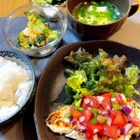 サルサチキンで晩御飯|Mikaさん