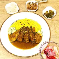 チキンとブラッドオレンジの皮のカレー