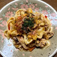 トマトジュースが隠し味！減塩焼きうどん|ひだまり農園さん