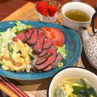 ローストビーフで御夕飯