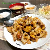 豚バラ蓮根さつま芋の甘酢炒め|亜矢子さん