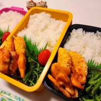 私、夫、娘弁当|みどりさん