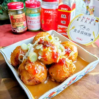 Snapdishの人気料理写真:🌏『世界の食卓探検の旅〜🇨🇳中国』
【🇨🇳素麺団子の中華餡掛け】