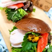 🔷黒パンde あるもんでサンド🌼🔷|@きなこさん