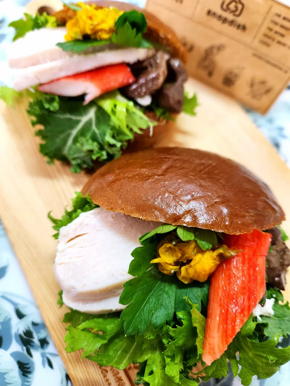 🔷黒パンde あるもんでサンド🌼🔷|@きなこさん