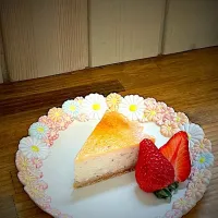 苺のベイクドチーズケーキ🍓