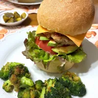 背の高い手作りハンバーガー🍔