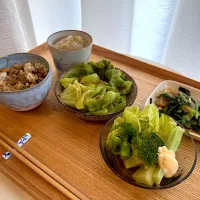 豆腐ハンバーグの包みキャベツ蒸し定食|pontalさん