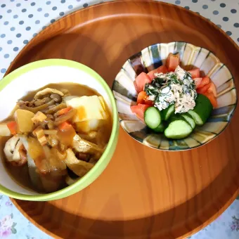 Snapdishの人気料理写真:念願のカレーうどんﾟ+.ﾟ(´▽`人)ﾟ+.ﾟ✨