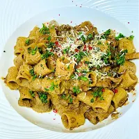 ゴルゴンゾーラとキノコのメッツェマニケ|銀蔵じいちゃんさん