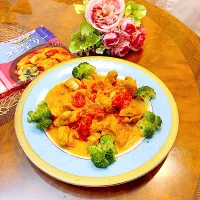 鶏ももトマト🍅のタンドリーチーズ|ショコラさん