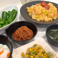 私が好きなトマトチャーハン❤️ネギがうまいのよ😆|Mayoさん