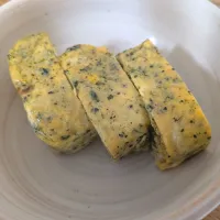 青のりふりかけでだし巻き卵(シニア食)| りょうさん