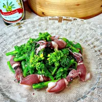 菜の花とホタルイカの粒マスタード和え