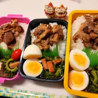 私、娘、夫弁当|みどりさん