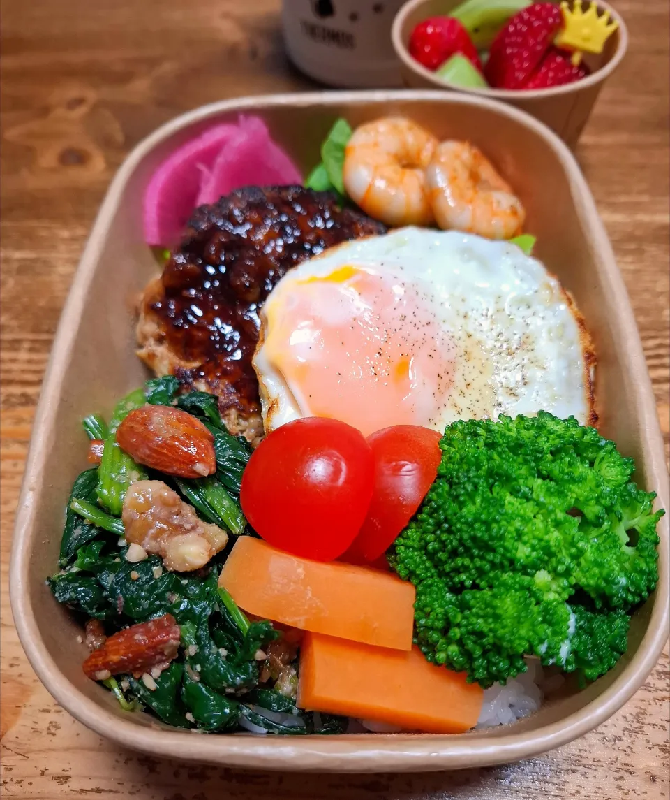 ︎🌟ロコモコ風弁当︎🌟|ゆきさんさん