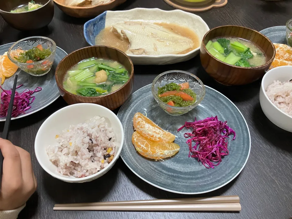 ＊サメカレイの煮付け夕飯🐟＊|＊抹茶＊さん