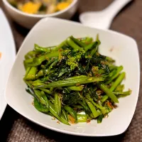 菜の花とインゲンのじゃこ炒め|goo_goo💕さん