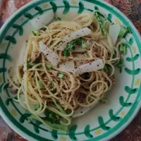 ツナ　大根　大根の葉　サッパリパスタ　ノンオイル&フライパン一つ|はやとさん