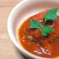 トマトの煮込みハンバーグ| かずさんさん