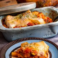 キムチ入りボロネーゼのベイクドパスタ| オハナシマンさん