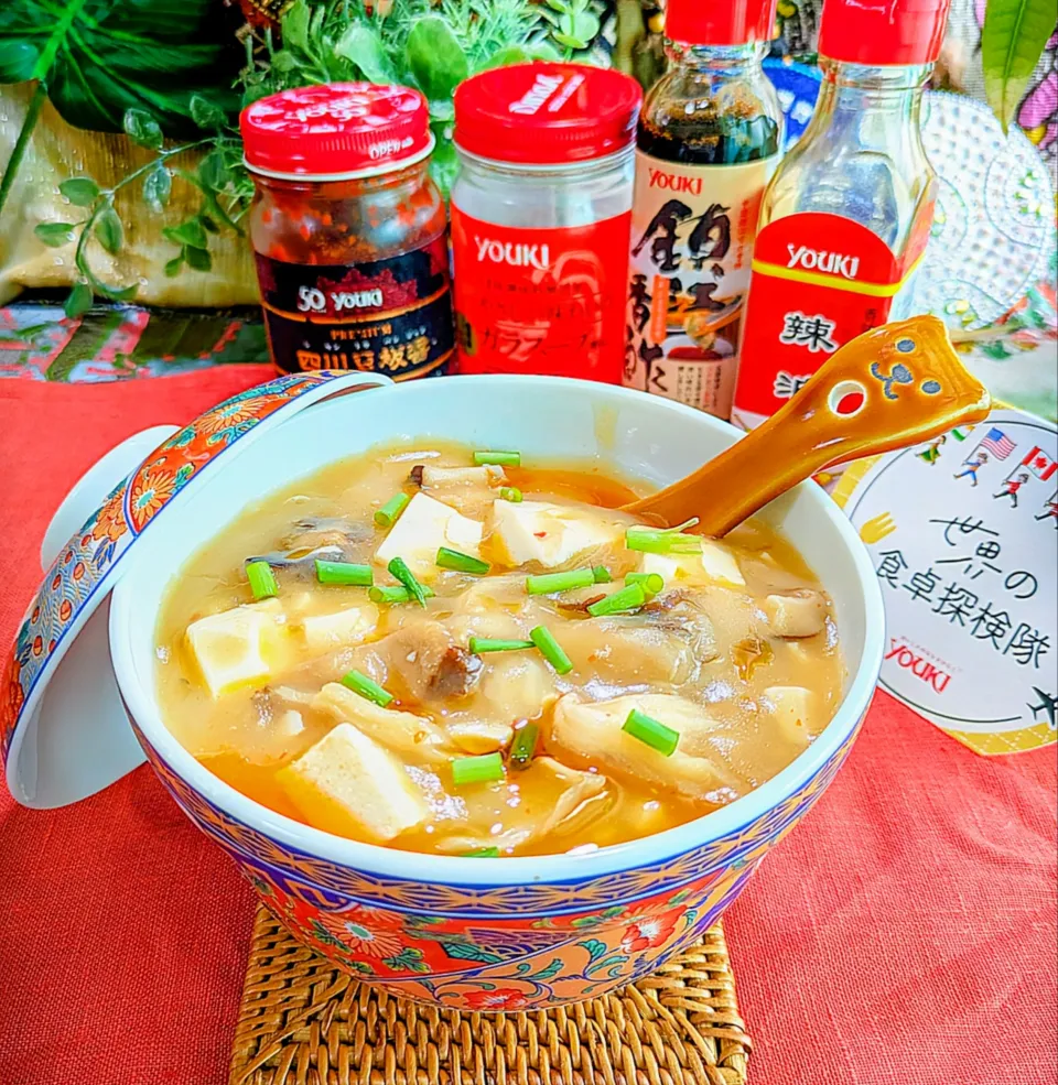 🌏『世界の食卓探検の旅〜🇨🇳中国』
【🇨🇳きのこ入り酸辣湯】|ayaさん