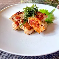 鶏ささみの梅マヨ焼き