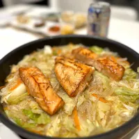 サーモンのちゃんちゃん焼き🔥👍