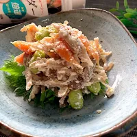 ごぼうと人参の白和え