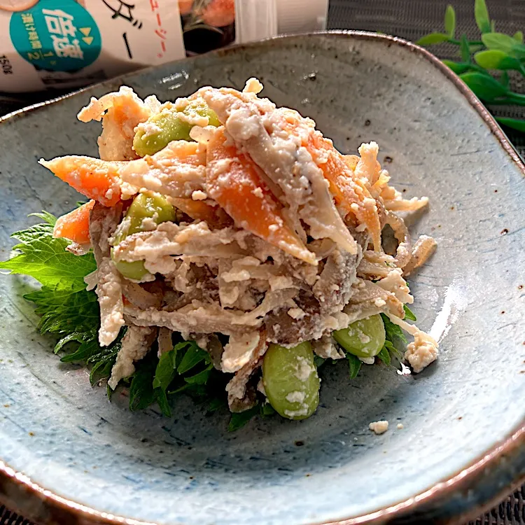 ごぼうと人参の白和え|KAORIさん