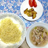 白だしつけ麺と大学芋| おしゃべり献立さん