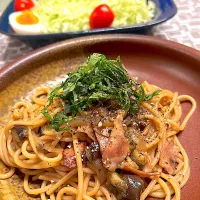 茄子とベーコンの和風パスタ|amiさん