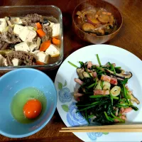 ベーコンとほうれん草のソテーに椎茸ニンニク入れてみた😋|jpsさん