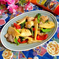 鶏肉と春野菜のピリ辛炒め✨|ringonamaさん