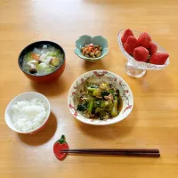 豚肉とチンゲン菜のあんかけ煮