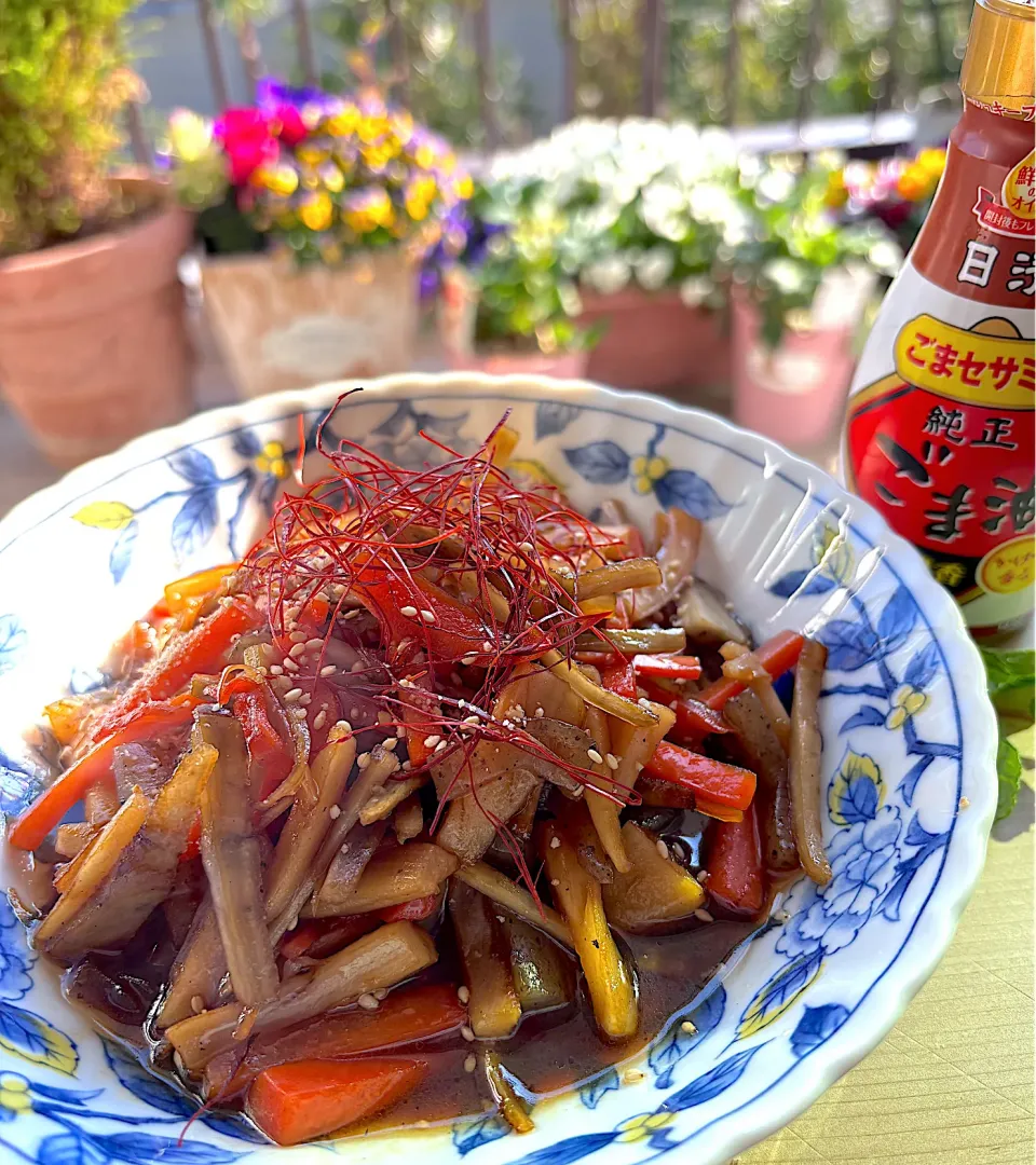 4色きんぴら*ごま油|シュトママさん