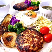 チーズinハンバーグワンプレート|オーロラさん