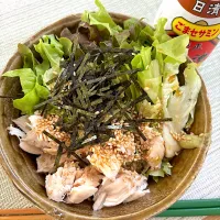 ＊サラダ素麺
蒸しささみ✖️胡麻油|さっちんさん