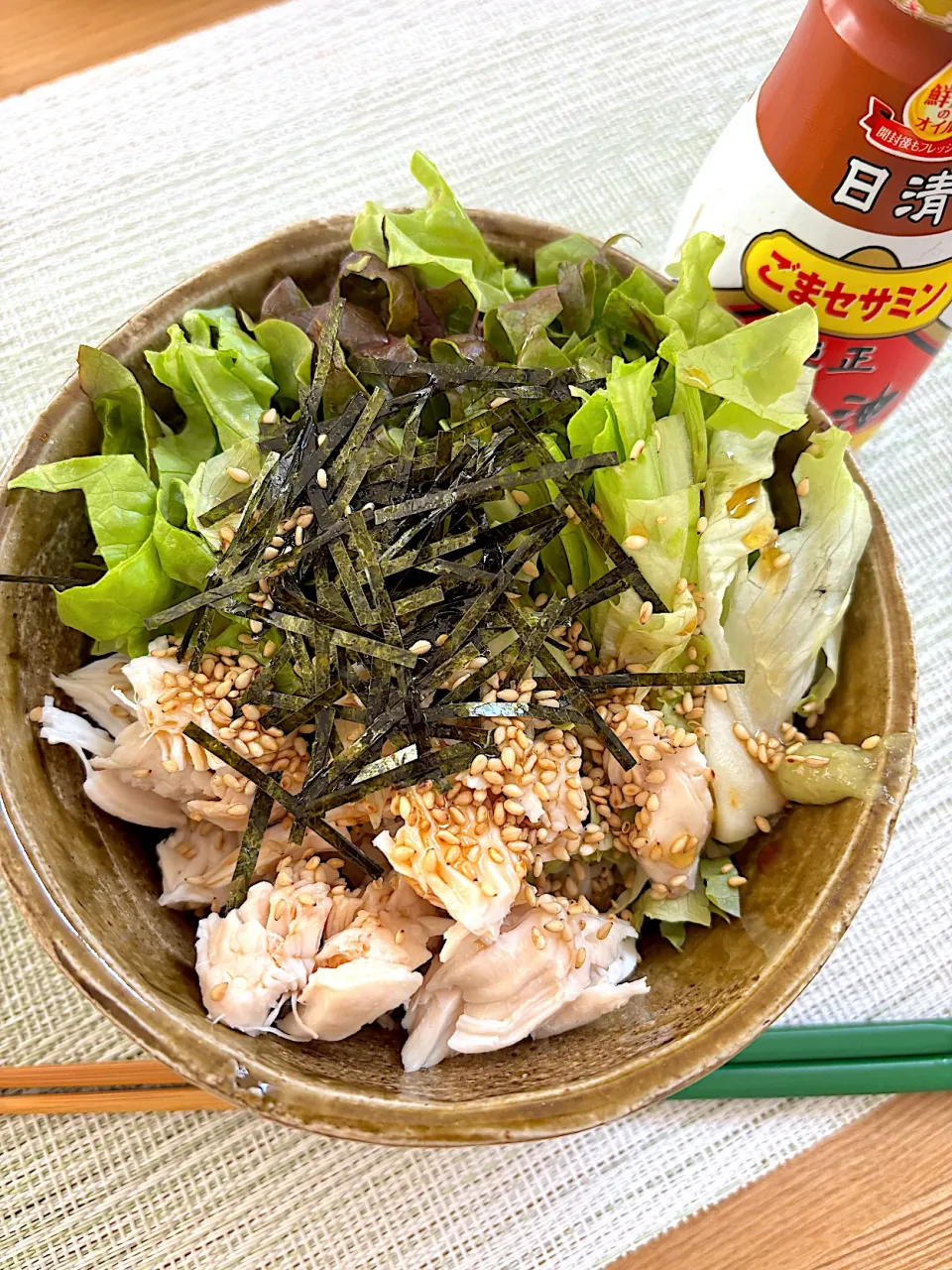 ＊サラダ素麺
蒸しささみ✖️胡麻油|さっちんさん