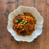 きのことオートミールとレンズ豆のトマト煮込み|sonokoさん