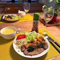 豚肉のネギ塩タレステーキ|ローゼルさん