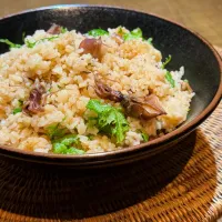 ホタルイカの炊き込みご飯　わさび菜| kaoriさん