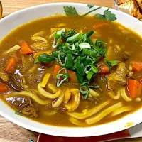 肉じゃがカレーうどん|単身赴任のっちさん