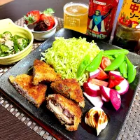 3/12晩酌：野菜の肉詰めフライ| ななみんさん