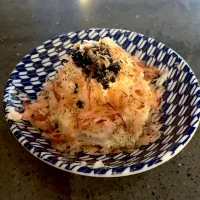 いぶりがっこと黒とびっ子のトロたまポテサラ|T. Wonderさん